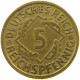 GERMANY WEIMAR 5 PFENNIG 1930 A #a073 0971 - 5 Rentenpfennig & 5 Reichspfennig