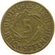GERMANY WEIMAR 5 PFENNIG 1925 E #a055 0579 - 5 Rentenpfennig & 5 Reichspfennig