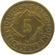 GERMANY WEIMAR 5 PFENNIG 1925 F #a055 0429 - 5 Rentenpfennig & 5 Reichspfennig