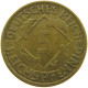 GERMANY WEIMAR 5 PFENNIG 1925 D #a055 0419 - 5 Renten- & 5 Reichspfennig