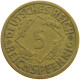 GERMANY WEIMAR 5 PFENNIG 1925 A #a055 0597 - 5 Rentenpfennig & 5 Reichspfennig