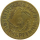 GERMANY WEIMAR 5 PFENNIG 1925 A #a055 0451 - 5 Rentenpfennig & 5 Reichspfennig