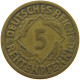 GERMANY WEIMAR 5 PFENNIG 1924 J #a055 0485 - 5 Rentenpfennig & 5 Reichspfennig
