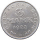 GERMANY WEIMAR 3 MARK 1922 A TOP #s042 0527 - 3 Mark & 3 Reichsmark