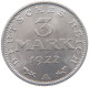 GERMANY WEIMAR 3 MARK 1922 A TOP #a036 0415 - 3 Mark & 3 Reichsmark