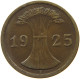 GERMANY WEIMAR 2 PFENNIG 1925 F #a043 0647 - 2 Rentenpfennig & 2 Reichspfennig
