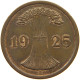 GERMANY WEIMAR 2 PFENNIG 1925 A #a014 0001 - 2 Rentenpfennig & 2 Reichspfennig