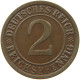GERMANY WEIMAR 2 PFENNIG 1924 J #a043 0621 - 2 Rentenpfennig & 2 Reichspfennig