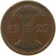 GERMANY WEIMAR 2 PFENNIG 1923 A #a066 0663 - 2 Rentenpfennig & 2 Reichspfennig