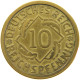 GERMANY WEIMAR 10 PFENNIG 1924 J #a065 0015 - 10 Rentenpfennig & 10 Reichspfennig