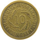 GERMANY WEIMAR 10 PFENNIG 1924 J #a065 0055 - 10 Rentenpfennig & 10 Reichspfennig
