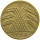GERMANY WEIMAR 10 PFENNIG 1924 J #a065 0035 - 10 Rentenpfennig & 10 Reichspfennig