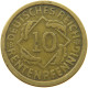 GERMANY WEIMAR 10 PFENNIG 1924 G #a033 0957 - 10 Rentenpfennig & 10 Reichspfennig