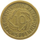 GERMANY WEIMAR 10 PFENNIG 1924 D SLIGHTLY OFF-CENTER #a065 0011 - 10 Rentenpfennig & 10 Reichspfennig