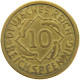 GERMANY WEIMAR 10 PFENNIG 1924 E #a065 0039 - 10 Rentenpfennig & 10 Reichspfennig