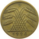 GERMANY WEIMAR 10 PFENNIG 1924 D RENTEN #s068 0049 - 10 Rentenpfennig & 10 Reichspfennig