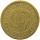 GERMANY WEIMAR 10 PFENNIG 1924 E #a064 1053 - 10 Rentenpfennig & 10 Reichspfennig