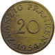 GERMANY WEST 20 FRANKEN 1954 SAARLAND #a056 0583 - 20 Franken