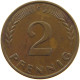 GERMANY WEST 2 PFENNIG 1950 G #a063 0323 - 2 Pfennig