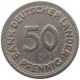 GERMANY WEST 50 PFENNIG 1949 F #a072 0657 - 50 Pfennig