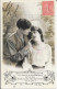 2   CARTES  FANTAISIE ANNEE 1908 -  COUPLE   POEME D'AMOUR  -  TBE    :    -  CIRCULEE - Sammlungen & Sammellose