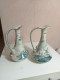 2 Vases Soliflore Ancien Hauteur 19 Cm - Jarrones