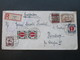 Danzig 1922 Einschreiben R-brief Zoppot 612 - Hamburg. Interessante MiF! Mit Handschriftlichem Vermerk! 11 Marken!! - Storia Postale