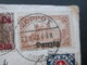 Danzig 1922 Einschreiben R-brief Zoppot 612 - Hamburg. Interessante MiF! Mit Handschriftlichem Vermerk! 11 Marken!! - Cartas & Documentos