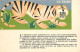 Postcard Animal Drawn Tiger Patterns - Tigres