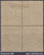 FRANCE SAGE N° 102 BLOC DE 4 NEUF * GOMME AVEC CHARNIERE + LEGENDE BASSE EFFACEE - 1898-1900 Sage (Type III)