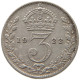 GREAT BRITAIN THREEPENCE 1922 #a033 0167 - F. 3 Pence