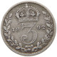 GREAT BRITAIN THREEPENCE 1892 #s059 0567 - F. 3 Pence