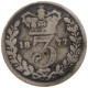 GREAT BRITAIN THREEPENCE 1877 VICTORIA #s035 0421 - F. 3 Pence