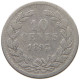 NETHERLANDS 10 CENTS 1893 #a033 0239 - 10 Cent