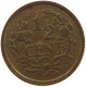 NETHERLANDS 1/2 CENT 1938 #s080 0337 - 0.5 Centavos