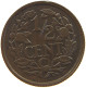 NETHERLANDS 1/2 CENT 1930 #s024 0211 - 0.5 Cent