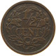 NETHERLANDS 1/2 CENT 1930 #a015 0281 - 0.5 Cent