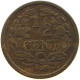 NETHERLANDS 1/2 CENT 1914 #a086 0171 - 0.5 Centavos