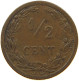 NETHERLANDS 1/2 CENT 1903 #a015 0249 - 0.5 Centavos