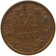 NETHERLANDS 1/2 CENT 1901 #a036 0613 - 0.5 Cent