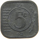 NETHERLANDS 5 CENTS 1942 #a086 0355 - 5 Cent