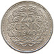 NETHERLANDS 25 CENTS 1940 #c040 0407 - 25 Cent