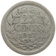 NETHERLANDS 25 CENTS 1917 #a052 0577 - 25 Centavos