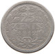 NETHERLANDS 25 CENTS 1912 #a033 0667 - 25 Centavos