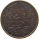 NETHERLANDS 2 1/2 CENTS 1929 TOP #s008 0025 - 2.5 Cent