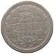 NETHERLANDS 25 CENTS 1914 #a045 0717 - 25 Cent