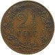 NETHERLANDS 2 1/2 CENTS 1904 #c063 0559 - 2.5 Cent