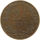 NETHERLANDS 2 1/2 CENTS 1903 #c052 0509 - 2.5 Centavos
