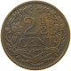 NETHERLANDS 2 1/2 CENT 1915 #a011 0029 - 2.5 Cent