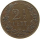 NETHERLANDS 2 1/2 CENT 1906 #a011 0043 - 2.5 Cent